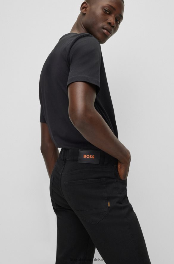 Hugo Boss Dżinsy o regularnym kroju w kolorze czarno-czarnym, wygodnym, elastycznym denimie hugo w kolorze czarnym czarny R0X0H61237