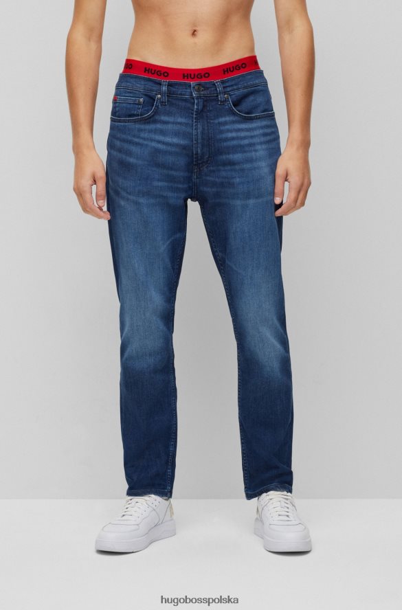 Hugo Boss Dżinsy o regularnym kroju w kolorze niebieskim, komfortowy, elastyczny denim Hugo w kolorze ciemnoniebieskim ciemny niebieski R0X0H62088