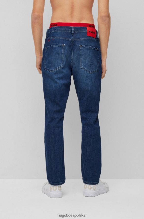 Hugo Boss Dżinsy o regularnym kroju w kolorze niebieskim, komfortowy, elastyczny denim Hugo w kolorze ciemnoniebieskim ciemny niebieski R0X0H62088