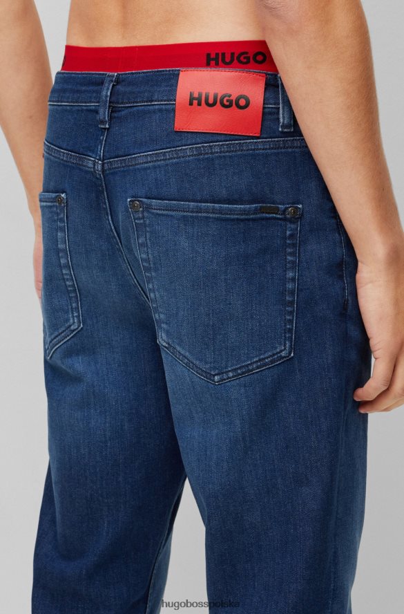 Hugo Boss Dżinsy o regularnym kroju w kolorze niebieskim, komfortowy, elastyczny denim Hugo w kolorze ciemnoniebieskim ciemny niebieski R0X0H62088