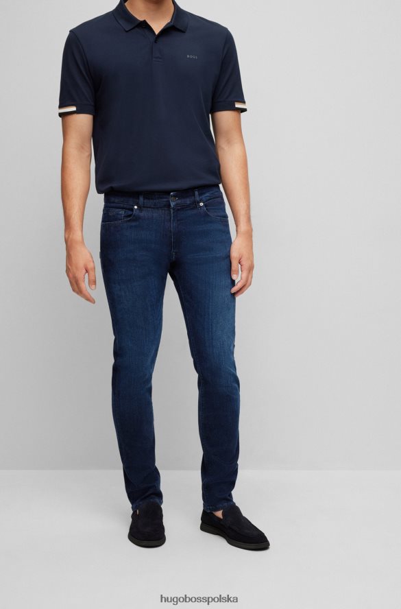 Hugo Boss Dżinsy o regularnym kroju z ciemnoniebieskiego bardzo elastycznego denimu w kolorze ciemnoniebieskim hugo ciemny niebieski R0X0H61325
