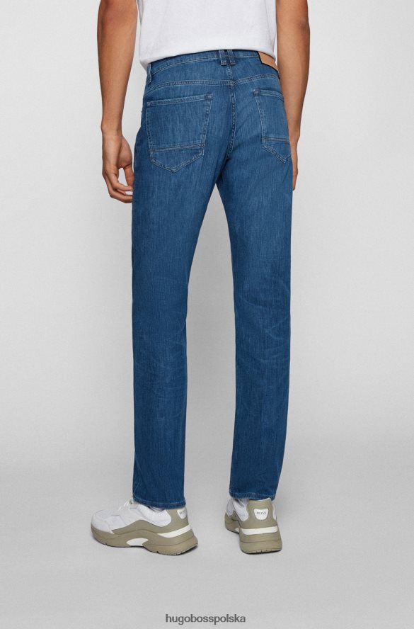 Hugo Boss Dżinsy o regularnym kroju z lekkiego, włoskiego, elastycznego denimu hugo w kolorze niebieskim niebieski R0X0H63008