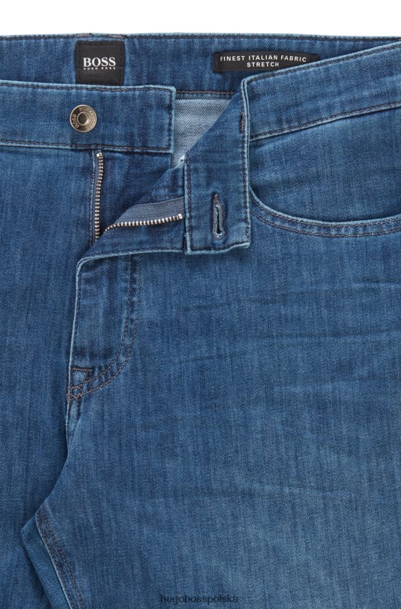 Hugo Boss Dżinsy o regularnym kroju z lekkiego, włoskiego, elastycznego denimu hugo w kolorze niebieskim niebieski R0X0H63008