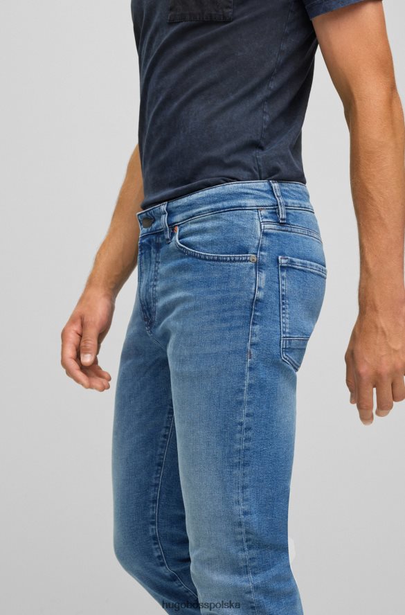 Hugo Boss Dżinsy o regularnym kroju z niebieskiego, komfortowego, elastycznego denimu w kolorze niebieskim hugo niebieski R0X0H61313