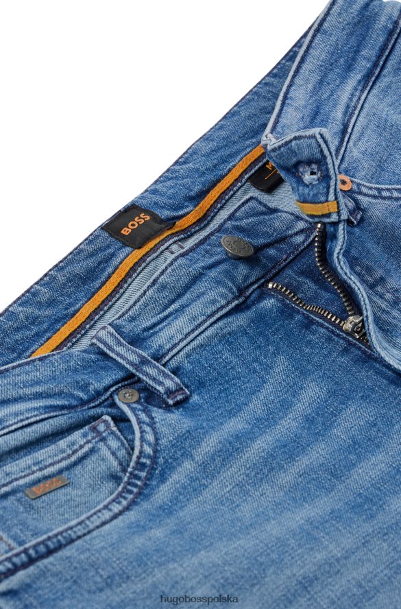 Hugo Boss Dżinsy o regularnym kroju z niebieskiego, komfortowego, elastycznego denimu w kolorze niebieskim hugo niebieski R0X0H61313