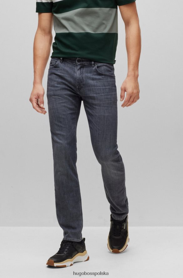 Hugo Boss Dżinsy o regularnym kroju z szarego, wygodnego, elastycznego denimu w kolorze szarym hugo szary R0X0H61594