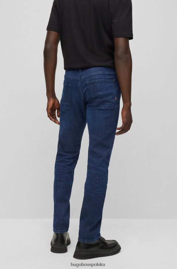 Hugo Boss Dżinsy slim-fit w kolorze niebieskim, bardzo rozciągliwy denim Hugo w kolorze ciemnoniebieskim ciemny niebieski R0X0H61748