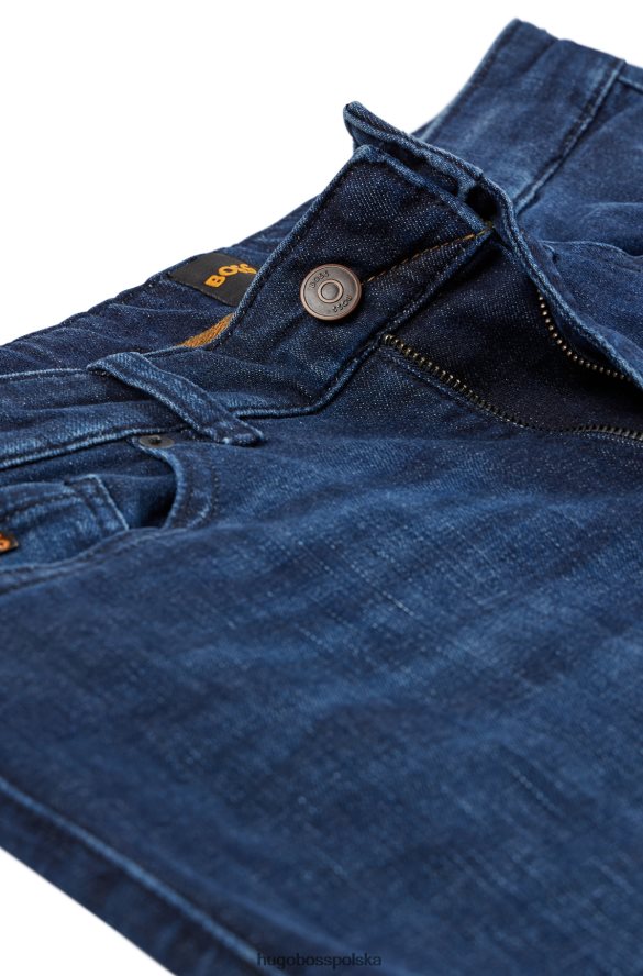 Hugo Boss Dżinsy slim-fit w kolorze niebieskim, bardzo rozciągliwy denim Hugo w kolorze ciemnoniebieskim ciemny niebieski R0X0H61748