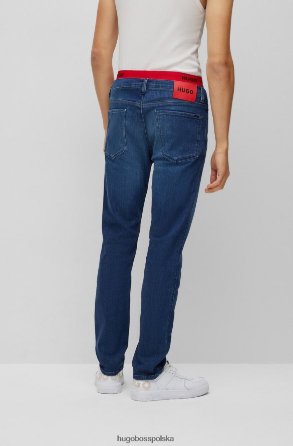 Hugo Boss Dżinsy slim-fit w kolorze niebieskim, komfortowy, elastyczny denim Hugo w kolorze ciemnoniebieskim ciemny niebieski R0X0H62878