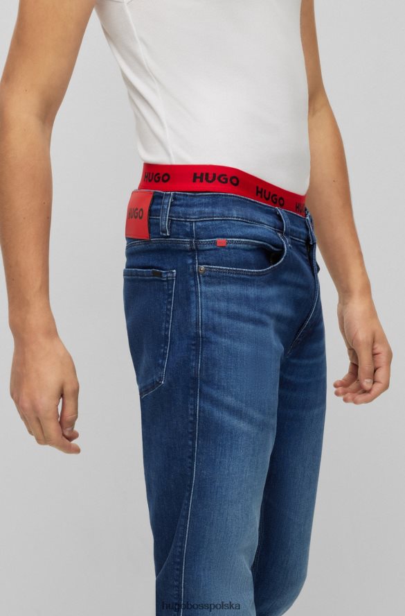 Hugo Boss Dżinsy slim-fit w kolorze niebieskim, komfortowy, elastyczny denim Hugo w kolorze ciemnoniebieskim ciemny niebieski R0X0H62878