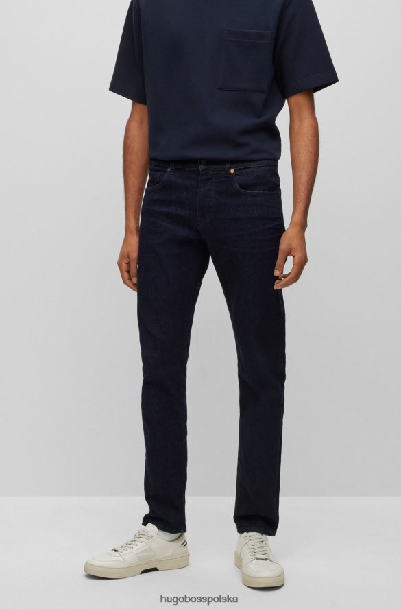 Hugo Boss Dżinsy slim-fit w niebieskim kolorze denim Supreme-Move Hugo w kolorze ciemnoniebieskim ciemny niebieski R0X0H63357