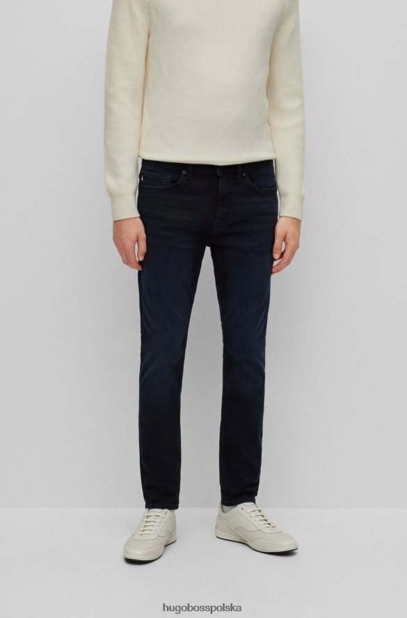 Hugo Boss Dżinsy slim-fit w niebiesko-czarnym, wygodnym, elastycznym denimie Hugo w kolorze ciemnoniebieskim ciemny niebieski R0X0H61047