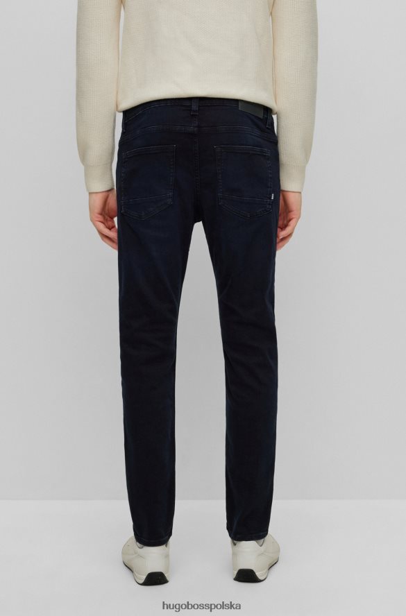 Hugo Boss Dżinsy slim-fit w niebiesko-czarnym, wygodnym, elastycznym denimie Hugo w kolorze ciemnoniebieskim ciemny niebieski R0X0H61047