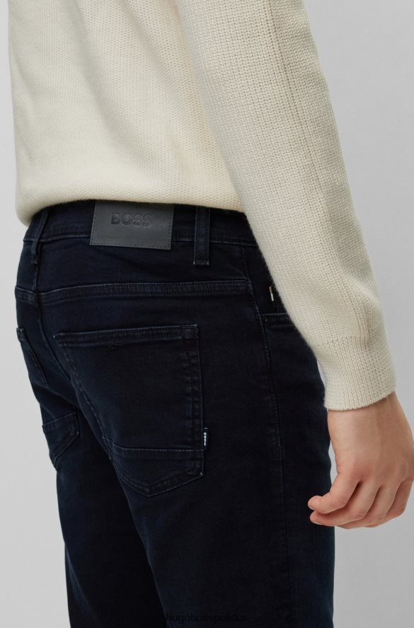 Hugo Boss Dżinsy slim-fit w niebiesko-czarnym, wygodnym, elastycznym denimie Hugo w kolorze ciemnoniebieskim ciemny niebieski R0X0H61047