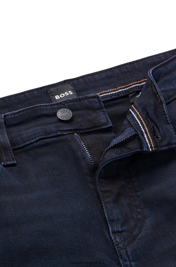 Hugo Boss Dżinsy slim-fit w niebiesko-czarnym, wygodnym, elastycznym denimie Hugo w kolorze ciemnoniebieskim ciemny niebieski R0X0H61047