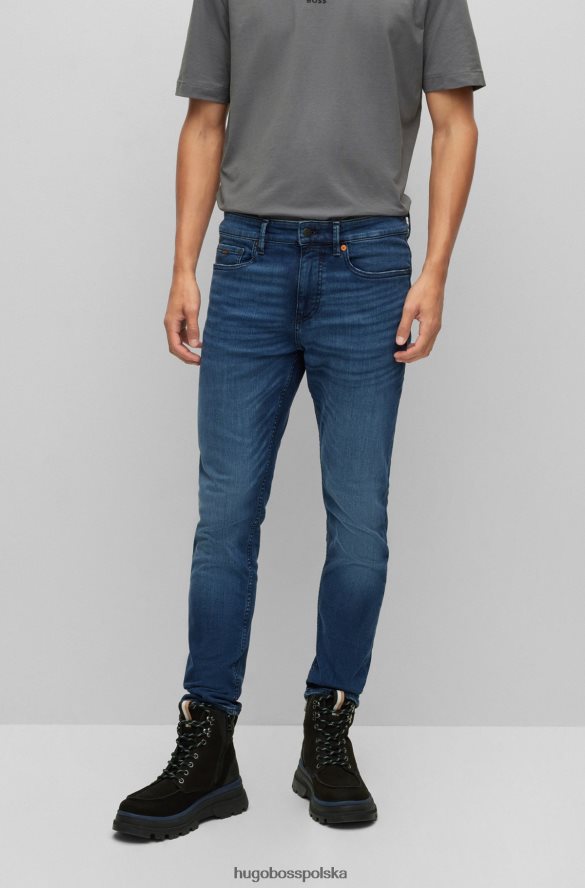 Hugo Boss Dżinsy slim-fit w niebiesko-czarnym, wygodnym, elastycznym denimie hugo blue niebieski R0X0H61083