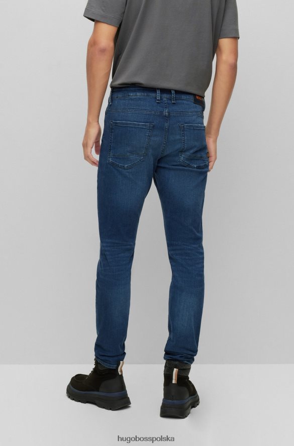 Hugo Boss Dżinsy slim-fit w niebiesko-czarnym, wygodnym, elastycznym denimie hugo blue niebieski R0X0H61083