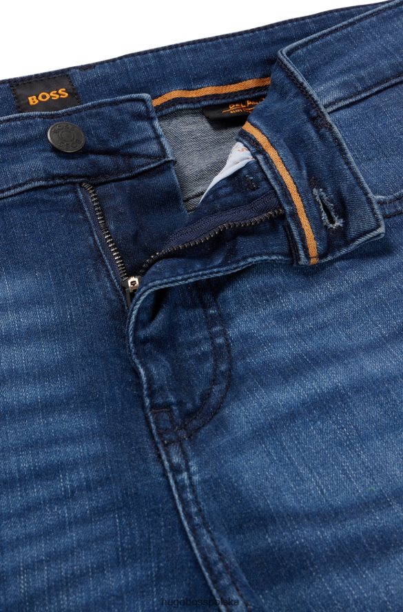 Hugo Boss Dżinsy slim-fit w niebiesko-czarnym, wygodnym, elastycznym denimie hugo blue niebieski R0X0H61083