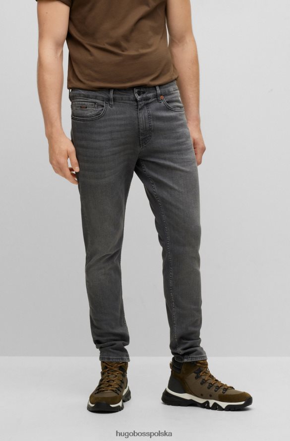 Hugo Boss Dżinsy slim-fit w szarym, wygodnym, elastycznym denimie hugo w kolorze szarym szary R0X0H61499