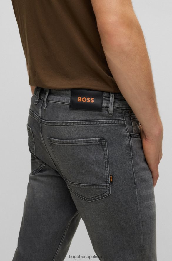 Hugo Boss Dżinsy slim-fit w szarym, wygodnym, elastycznym denimie hugo w kolorze szarym szary R0X0H61499
