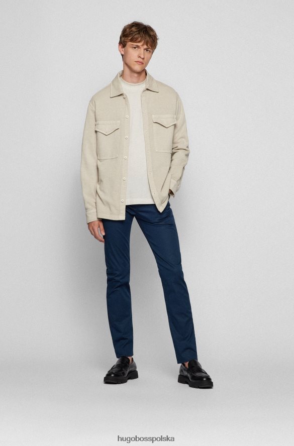 Hugo Boss Dżinsy slim-fit z drukowanego, elastycznego denimu w kolorze ciemnoniebieskim hugo ciemny niebieski R0X0H63501