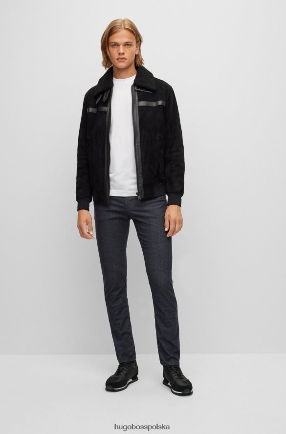 Hugo Boss Dżinsy slim-fit z efektem melanżu i elastycznym denimem hugo w kolorze ciemnoniebieskim ciemny niebieski R0X0H61447