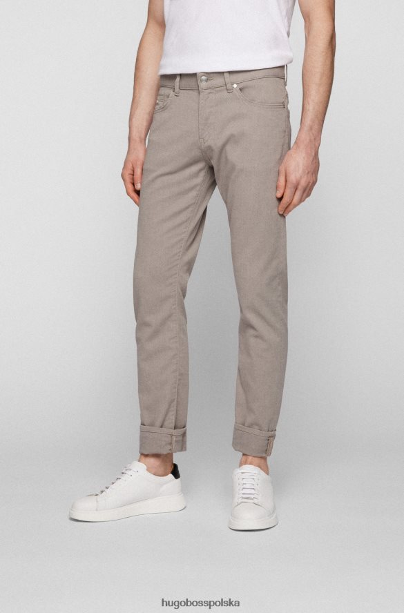 Hugo Boss Dżinsy slim-fit z mikrostrukturyzowanego, elastycznego denimu w kolorze jasnobeżowym hugo jasny beż R0X0H62278