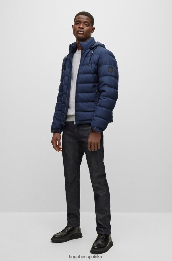 Hugo Boss Dżinsy slim-fit z wygodnego, elastycznego denimu z ciemnoniebieskim kaszmirem hugo ciemny niebieski R0X0H63995