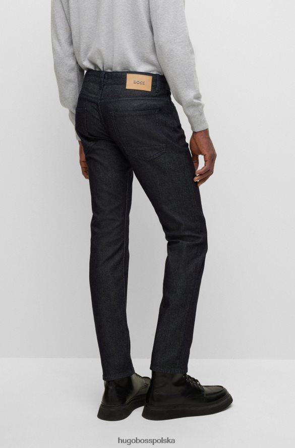 Hugo Boss Dżinsy slim-fit z wygodnego, elastycznego denimu z ciemnoniebieskim kaszmirem hugo ciemny niebieski R0X0H63995