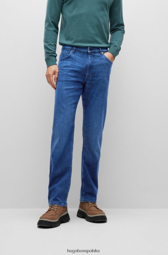 Hugo Boss Hugo jeansy o swobodnym kroju w kolorze niebieskiego, bardzo miękkiego włoskiego denimu w kolorze ciemnoniebieskim ciemny niebieski R0X0H61378