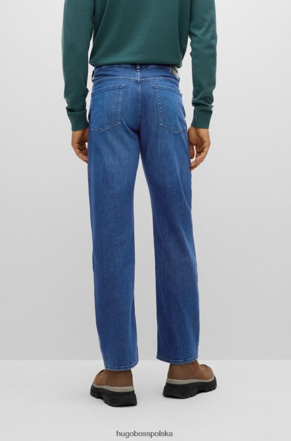 Hugo Boss Hugo jeansy o swobodnym kroju w kolorze niebieskiego, bardzo miękkiego włoskiego denimu w kolorze ciemnoniebieskim ciemny niebieski R0X0H61378