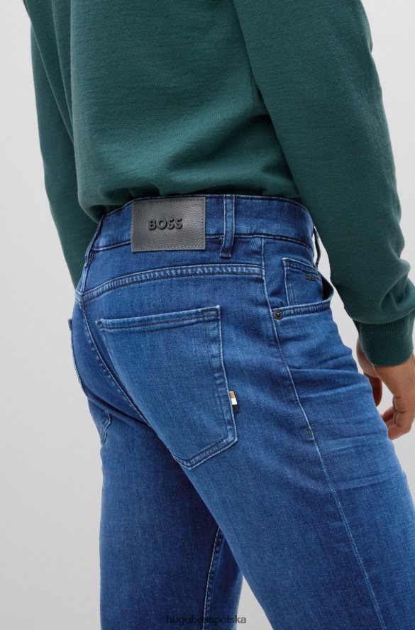 Hugo Boss Hugo jeansy o swobodnym kroju w kolorze niebieskiego, bardzo miękkiego włoskiego denimu w kolorze ciemnoniebieskim ciemny niebieski R0X0H61378