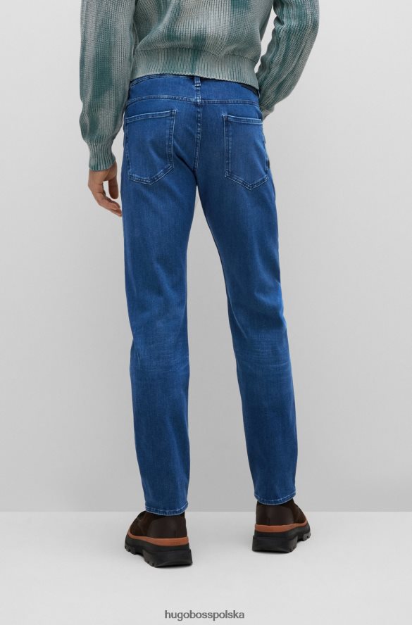 Hugo Boss Hugo zwężane dżinsy w niebieskim kolorze denimu o najwyższym ruchu niebieski R0X0H61987