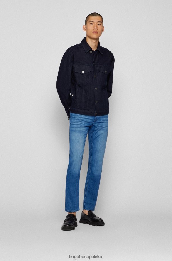Hugo Boss Jeansy Hugo o regularnym kroju w kolorze niebieskiego włoskiego denimu z dotykiem kaszmiru niebieski R0X0H62302
