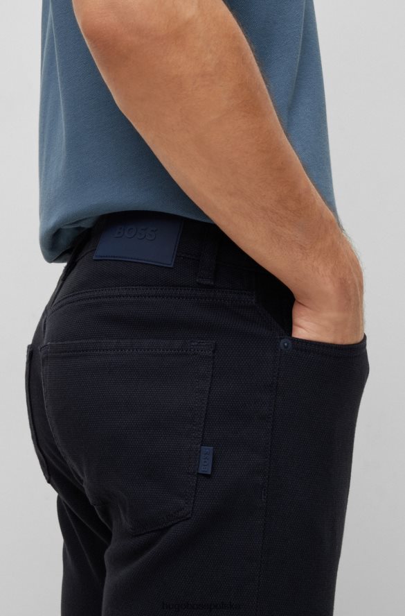 Hugo Boss Jeansy hugo o regularnym kroju z ciemnoniebieskiego, elastycznego denimu o mikrostrukturze ciemny niebieski R0X0H61544