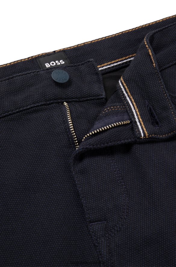 Hugo Boss Jeansy hugo o regularnym kroju z ciemnoniebieskiego, elastycznego denimu o mikrostrukturze ciemny niebieski R0X0H61544