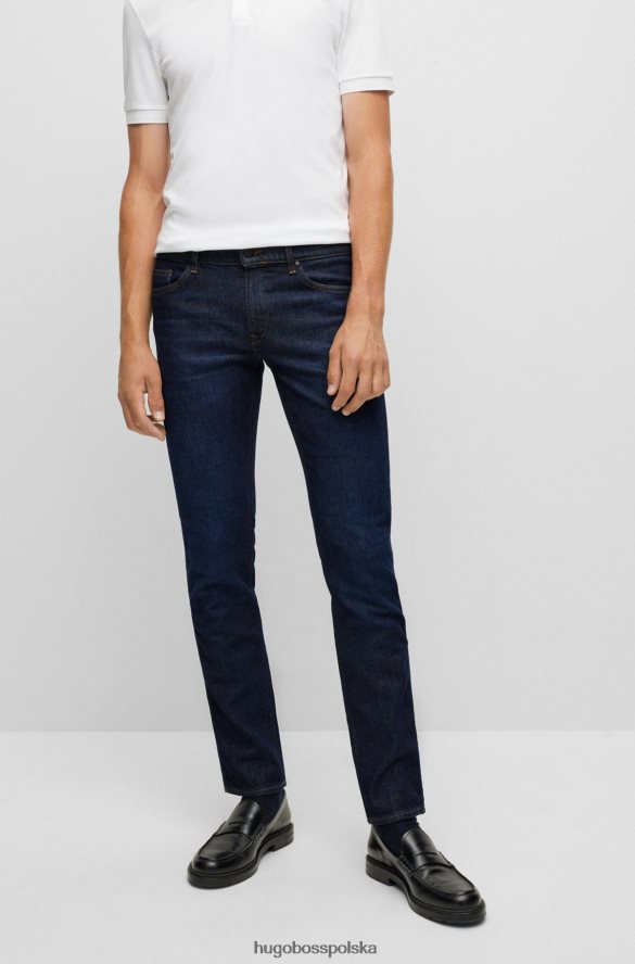 Hugo Boss Jeansy hugo slim-fit w ciemnoniebieskim, wygodnym, elastycznym kolorze denim blue niebieski R0X0H61342