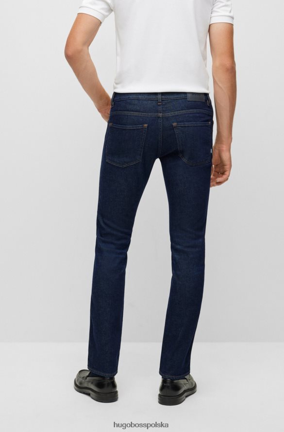 Hugo Boss Jeansy hugo slim-fit w ciemnoniebieskim, wygodnym, elastycznym kolorze denim blue niebieski R0X0H61342