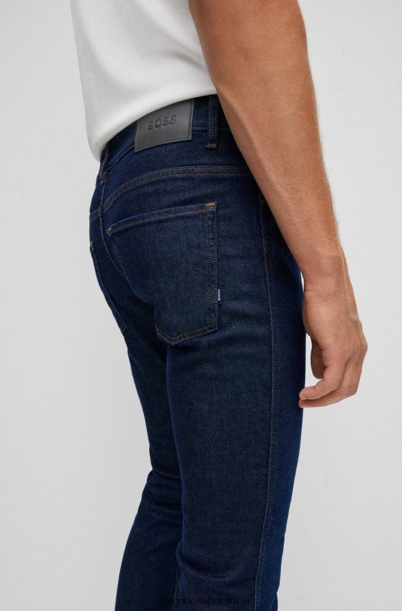 Hugo Boss Jeansy hugo slim-fit w ciemnoniebieskim, wygodnym, elastycznym kolorze denim blue niebieski R0X0H61342