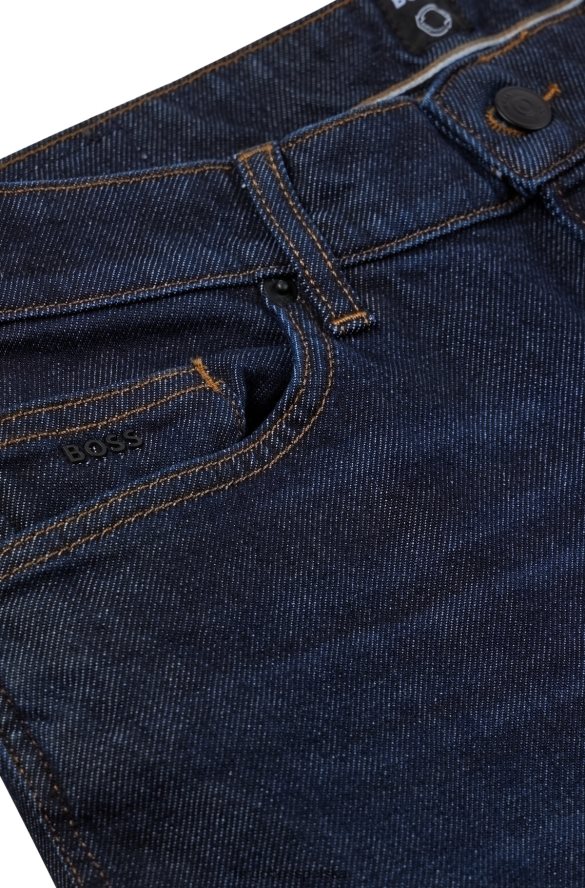 Hugo Boss Jeansy hugo slim-fit w ciemnoniebieskim, wygodnym, elastycznym kolorze denim blue niebieski R0X0H61342