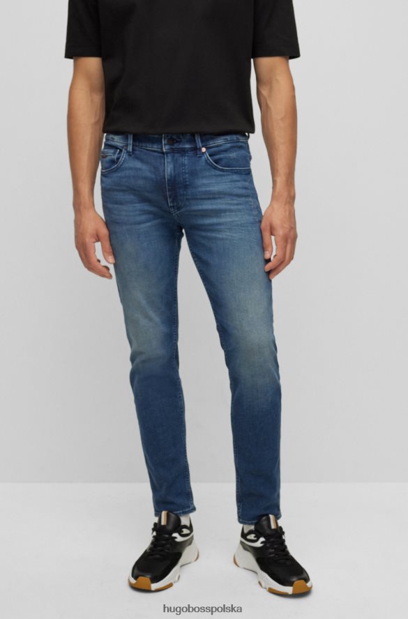 Hugo Boss Jeansy hugo slim-fit w niebieskim, wygodnym, elastycznym kolorze denim blue niebieski R0X0H61715