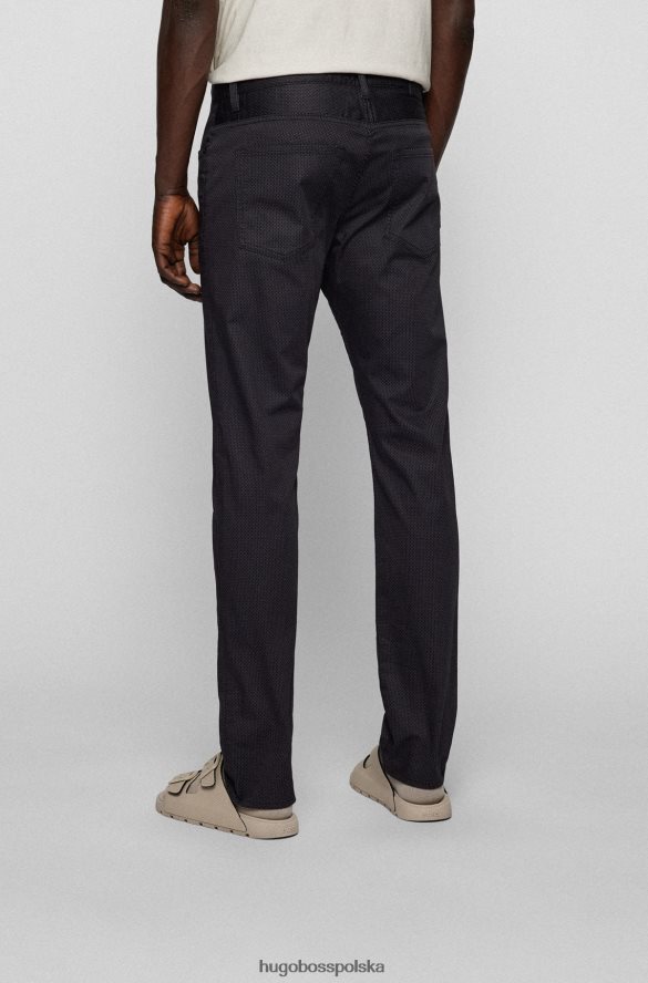 Hugo Boss Jeansy hugo slim-fit z drukowanego, elastycznego denimu w kolorze czarnym czarny R0X0H63500
