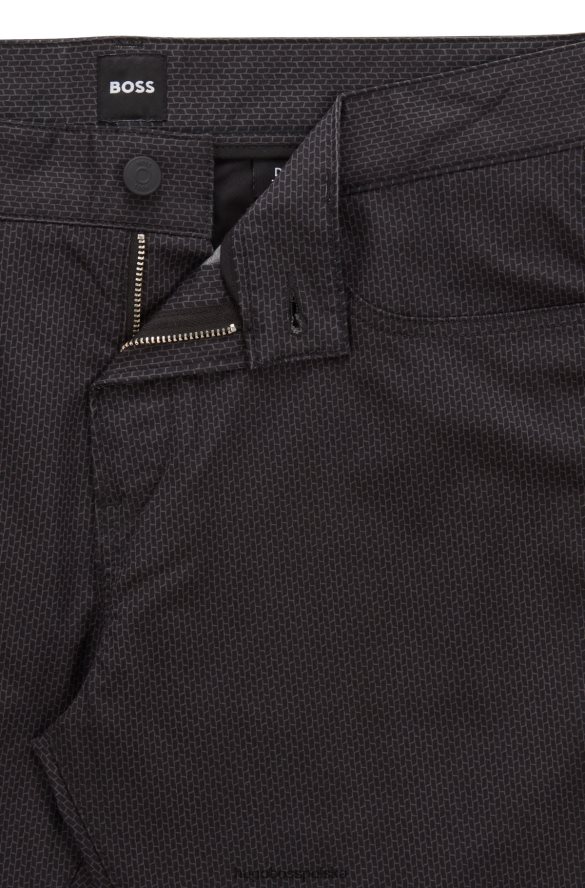 Hugo Boss Jeansy hugo slim-fit z drukowanego, elastycznego denimu w kolorze czarnym czarny R0X0H63500