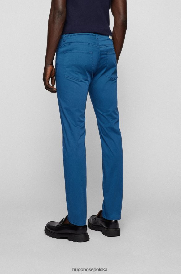 Hugo Boss Jeansy hugo slim fit z elastycznej bawełny, satynowego denimu w kolorze niebieskim niebieski R0X0H61432
