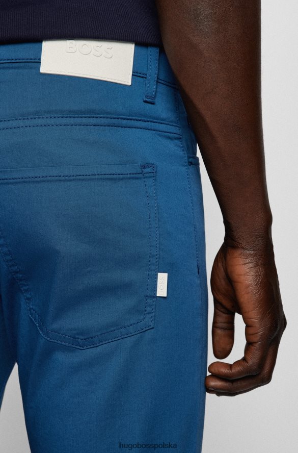 Hugo Boss Jeansy hugo slim fit z elastycznej bawełny, satynowego denimu w kolorze niebieskim niebieski R0X0H61432