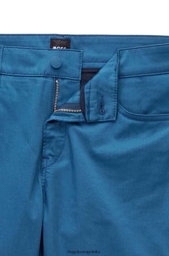 Hugo Boss Jeansy hugo slim fit z elastycznej bawełny, satynowego denimu w kolorze niebieskim niebieski R0X0H61432