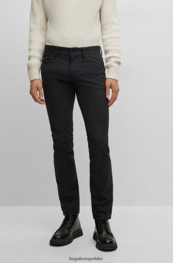 Hugo Boss Jeansy hugo slim-fit z melanżowego, elastycznego denimu w kolorze czarnym czarny R0X0H62551
