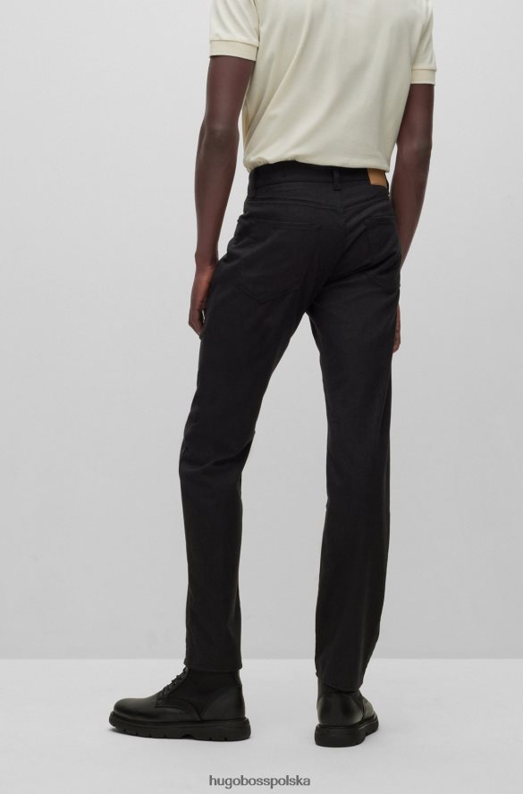 Hugo Boss Jeansy o regularnym kroju z melanżowego, elastycznego denimu hugo w kolorze czarnym czarny R0X0H62639