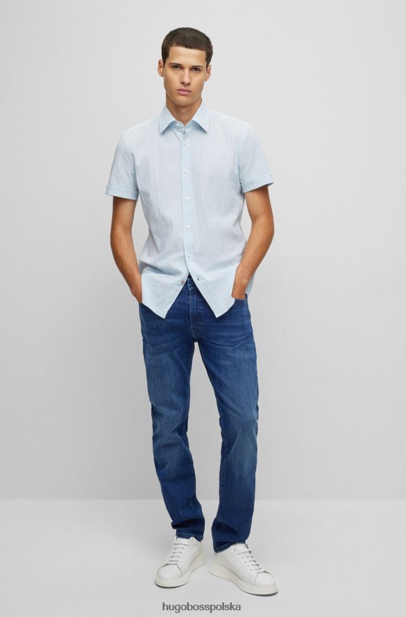 Hugo Boss Niebieskie jeansy o regularnym kroju, bardzo rozciągliwe, hugo blue niebieski R0X0H61369