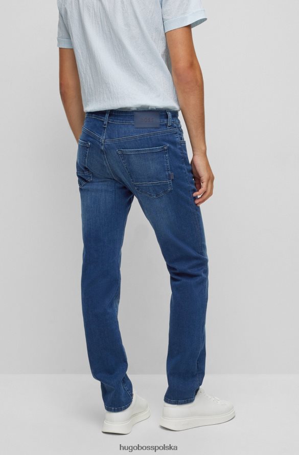 Hugo Boss Niebieskie jeansy o regularnym kroju, bardzo rozciągliwe, hugo blue niebieski R0X0H61369